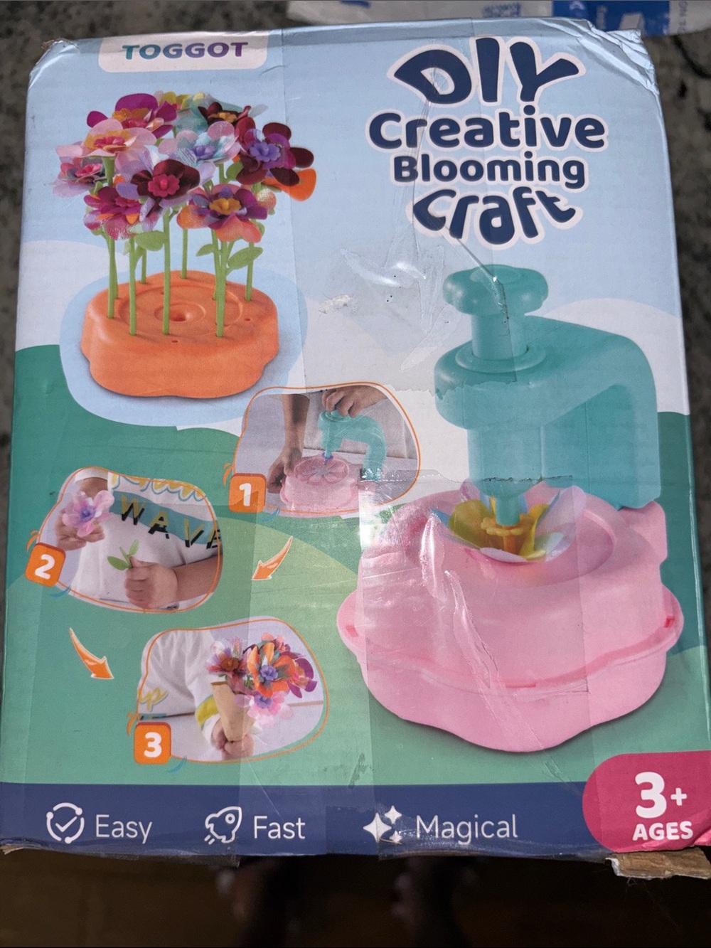 TOGGOT DIY Creative Blooming Craft Floral Maker - Pink & Teal